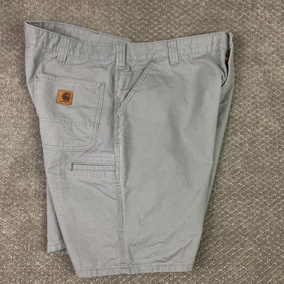 Carhartt Carpenter Shorts Original Fit Men's 40 Gray Canvas Work Wear B144 APH - Picture 6 of 12